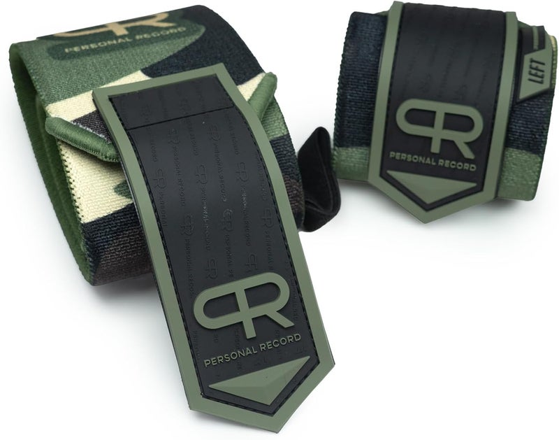 PR Personal Record Heavy Duty Premium Wrist Wraps, More Elasticity, Reinforced Stitching, Extra Wide Strap, Strong Thumb Loop, Larry Wheels Weightlifting Wraps - Image 2